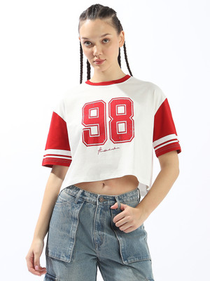 Hubberholme Graphic Print Women Round Neck Multicolor T-Shirt