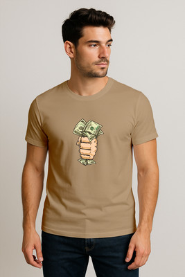 Swaydem Printed Men Round Neck White T-Shirt