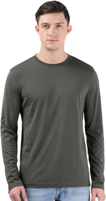 JOCKEY Solid Men Round Neck Dark Green T-Shirt