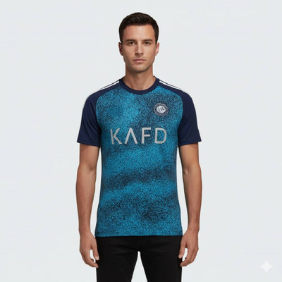 PRASEL Printed Men Round Neck Blue T-Shirt