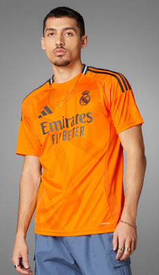IZON Printed Men Round Neck Orange T-Shirt