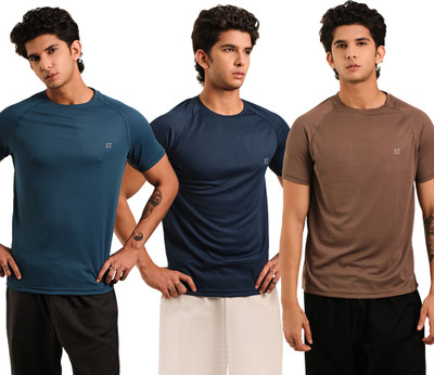 Sirtex Eazy Printed Men Round Neck Blue T-Shirt