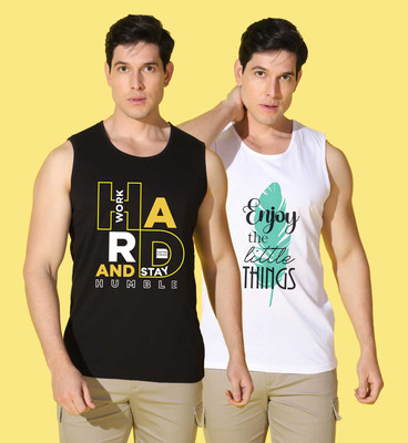 WOOSTRO Graphic Print Men Scoop Neck Multicolor T-Shirt