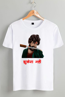 Deccan Store Printed, Typography Men Round Neck Red T-Shirt