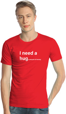 TANTRA Typography Men Round Neck Red T-Shirt