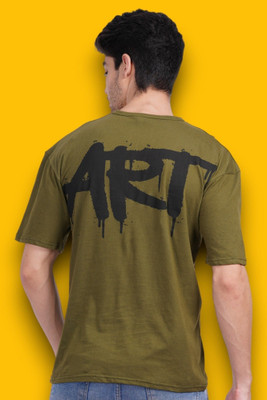 Styvibe Printed Men Round Neck Black T-Shirt