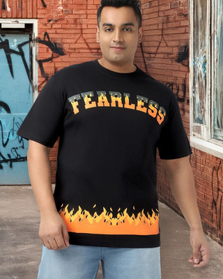 BEWAKOOF Graphic Print Men Round Neck Black T-Shirt