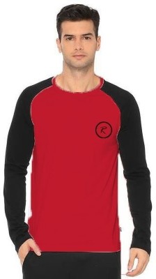 R ROCKIN TEES Solid Men Round Neck Red T-Shirt