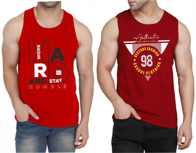 Restore Graphic Print Men Round Neck Red, Maroon, Multicolor T-Shirt