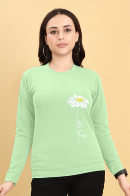 SWEATBAE Full Sleeve Printed Women Sweatshirt