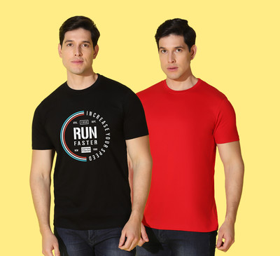 WOOSTRO Typography Men Round Neck Multicolor T-Shirt