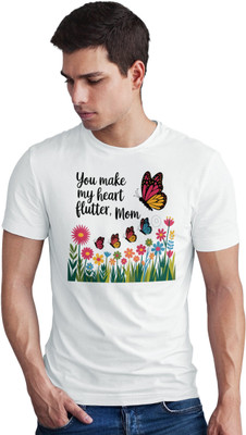 Seek Buy Love Printed Men Round Neck White T-Shirt