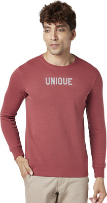 Byford by Pantaloons Typography Men Round Neck Pink T-Shirt