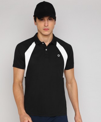 Tiger Shroff - PROWL Colorblock Men Polo Neck Black, White T-Shirt