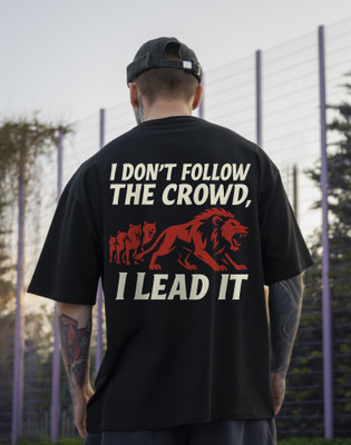 WEARJOY Graphic Print Men Round Neck Black T-Shirt