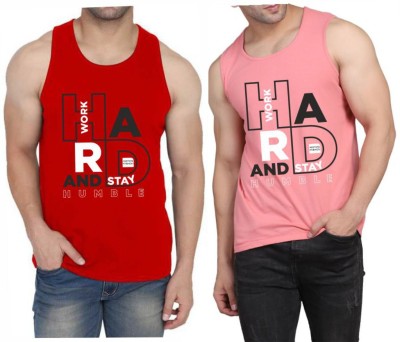 Restore Printed Men Scoop Neck Red, Pink, Multicolor T-Shirt