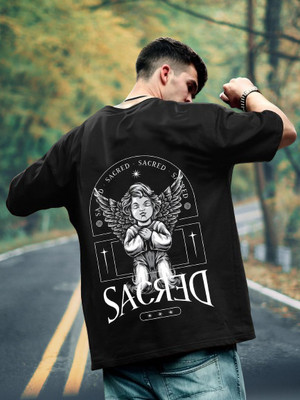 Beaumen Printed Men Round Neck Black T-Shirt