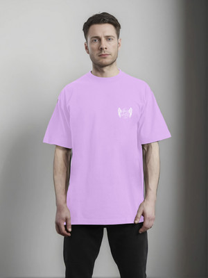 Moda Rapido Printed Men Round Neck Purple T-Shirt