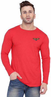 Trendfull Printed Men Round Neck Orange T-Shirt