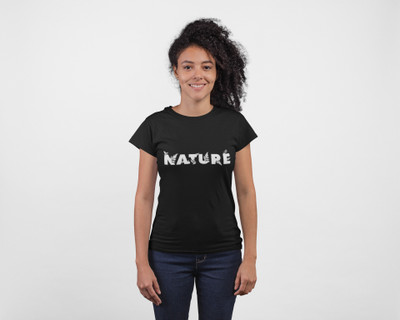 PD CLORI Graphic Print Women Round Neck Black T-Shirt