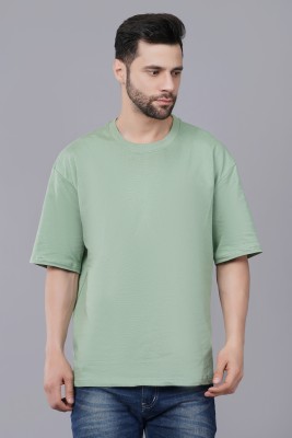 maaidheeya Solid Men Round Neck Green T-Shirt
