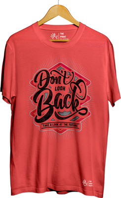 THE PRINT PLATTER Graphic Print Men Round Neck Red T-Shirt