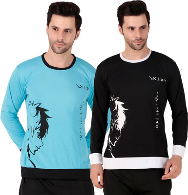 SM SHAYAM CREATION Typography, Printed Men Round Neck Multicolor T-Shirt