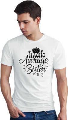 SeBLo Printed Men Round Neck White T-Shirt