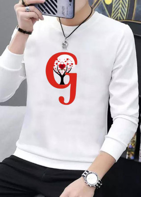 clickwell Printed Men Round Neck White T-Shirt