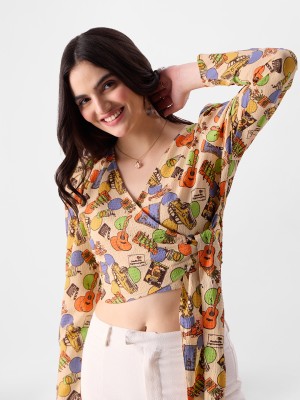 The Souled Store Casual Printed Women Multicolor Top