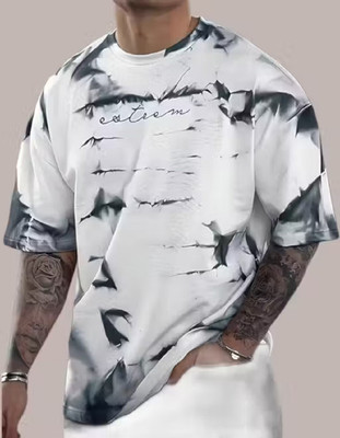 ASenterprise Printed Men Round Neck Purple T-Shirt