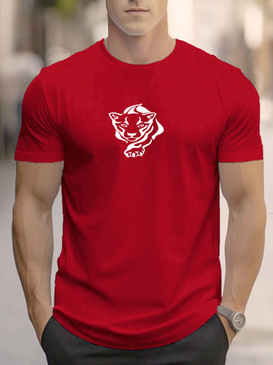 Hari Om Enterprises Graphic Print Men Round Neck Red T-Shirt