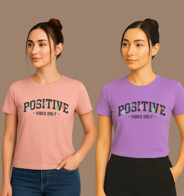 Moldify Graphic Print Women Round Neck Multicolor T-Shirt