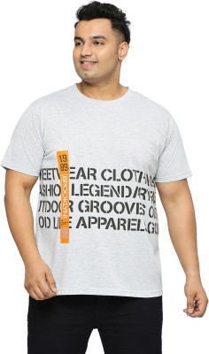 XMEX Typography Men Round Neck Orange T-Shirt