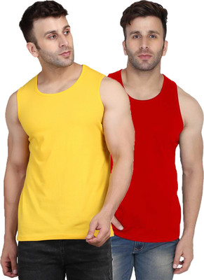 SLOWLORIS Solid Men Round Neck Multicolor T-Shirt