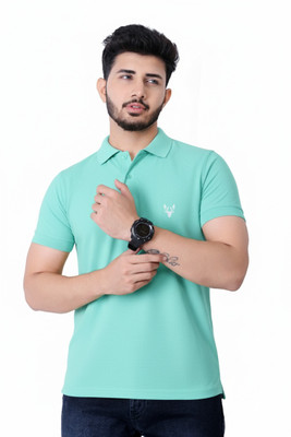 DEE LEAF Solid Men Polo Neck Multicolor T-Shirt