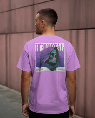 ABDC Printed Men Round Neck Purple T-Shirt