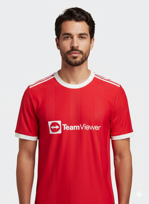 Smv Printed Men Round Neck Red T-Shirt