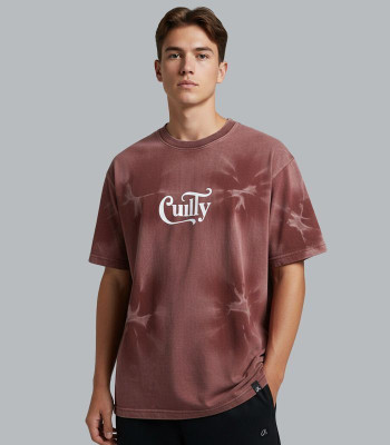 CANWA ATELIER Self Design Men Round Neck Brown T-Shirt