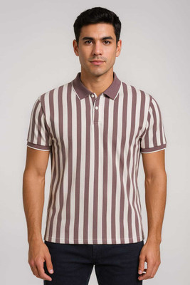 WILD ELEPHANT Self Design Men Polo Neck Multicolor T-Shirt