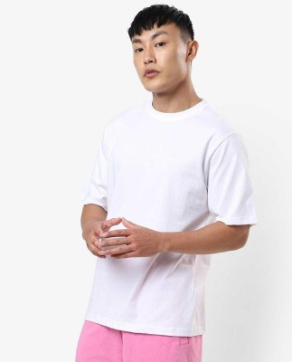 Ruggstar Solid Men Round Neck White T-Shirt