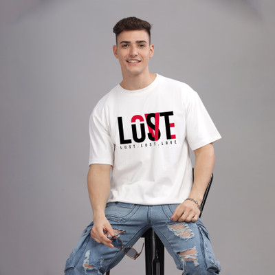 SolaceActive Printed Men Round Neck Reversible White T-Shirt