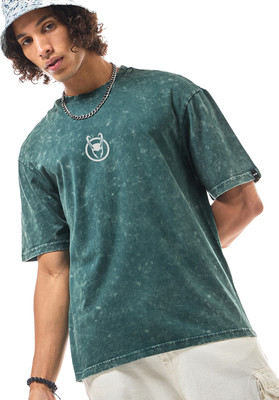 BEWAKOOF Graphic Print Men Round Neck Green T-Shirt