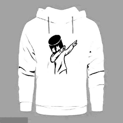 SAHAL Printed Men Hooded Neck White T-Shirt