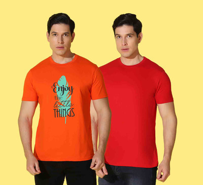 WOOSTRO Graphic Print Men Round Neck Multicolor T-Shirt