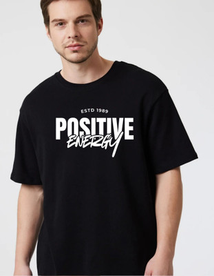 fashnobic Printed Men Round Neck Black T-Shirt