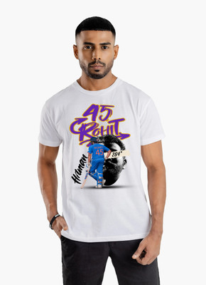 Ashu Fashions Graphic Print Men Round Neck White T-Shirt
