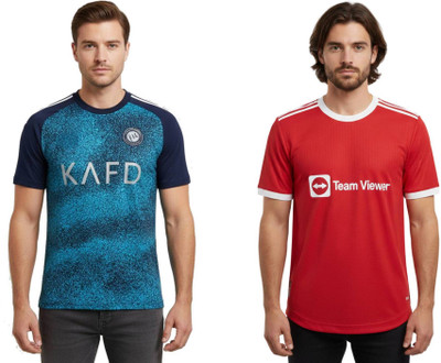 Thiva Printed Men Round Neck Multicolor T-Shirt