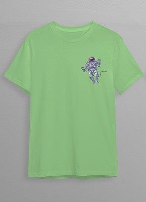 JP Creation Printed Men Round Neck Green T-Shirt