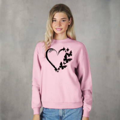 Fabrista Printed Women Round Neck Pink T-Shirt